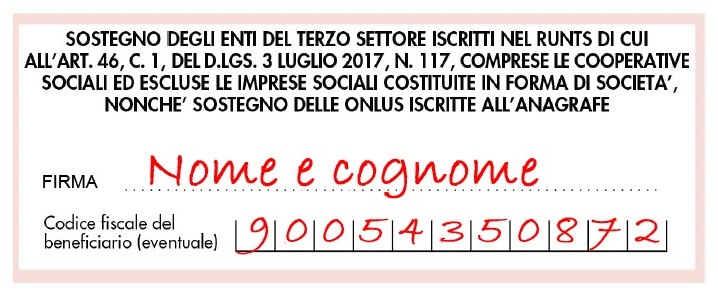 5x1000 a Balouo Salo, Codice Fiscale 9005435082