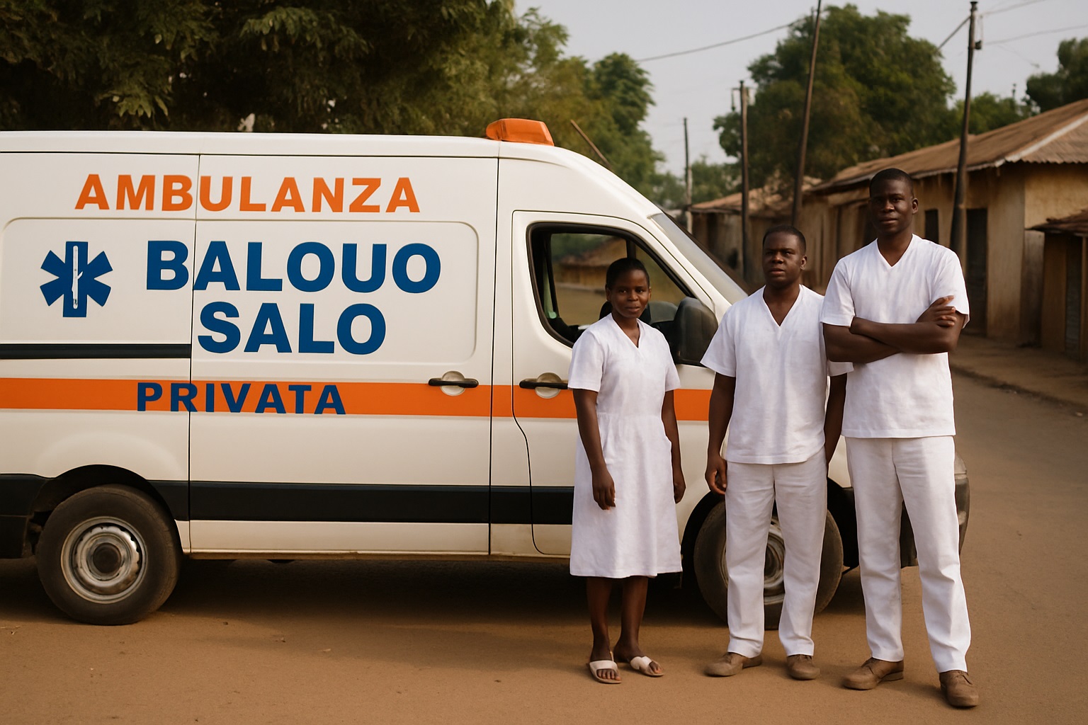 Ambulanza per emergenze mediche a Baghere, Senegal